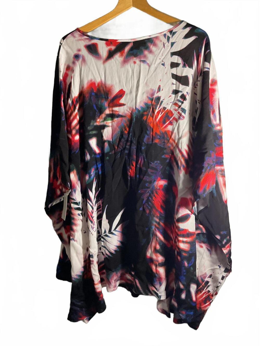 Natori 3X Floral Print V-Neck Tunic Top NWT - Picture 8 of 10